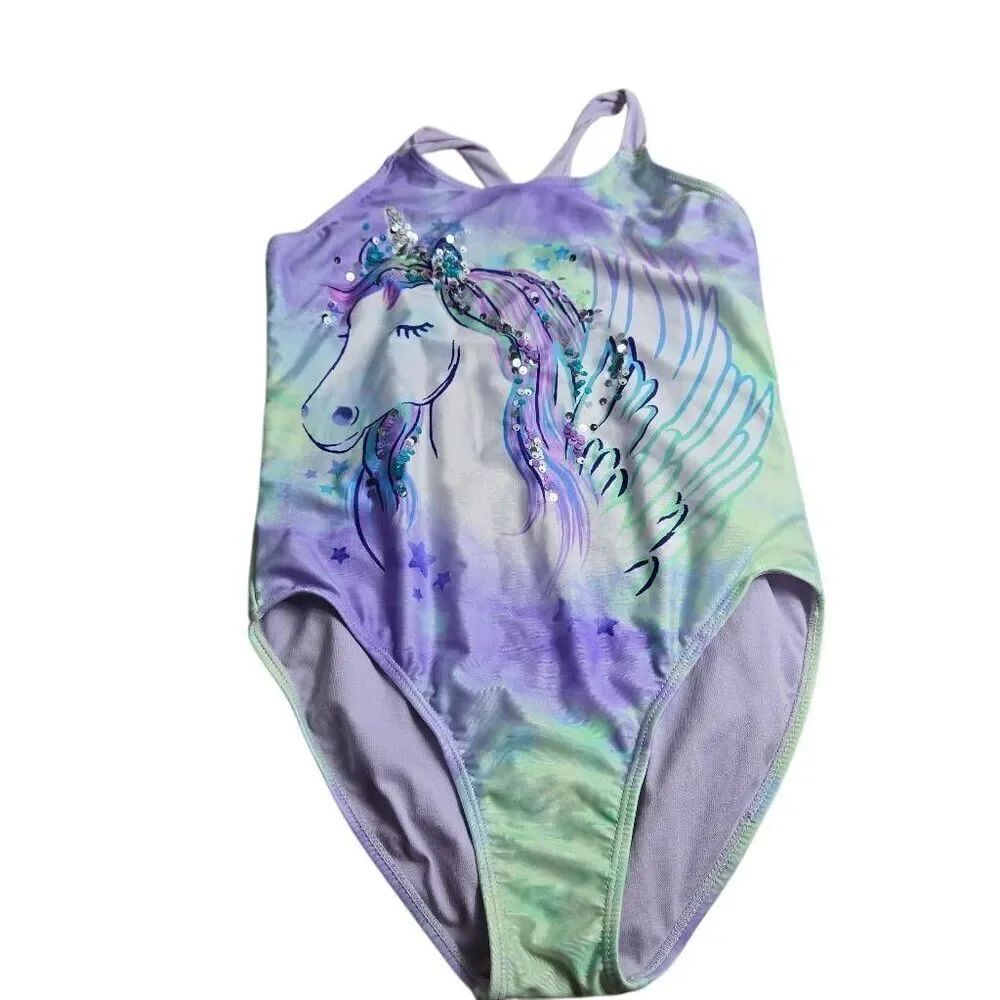 Wonder Nation unicorn swimsuit XL 14/16
